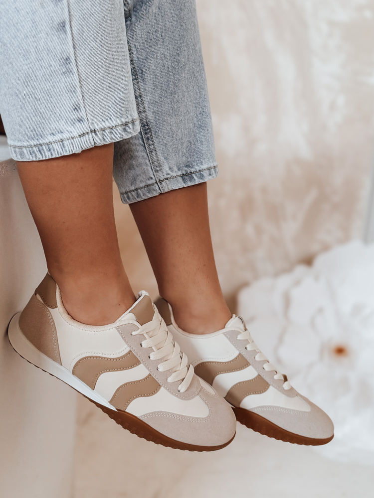 Teniși sport bej pentru femei Dstreet