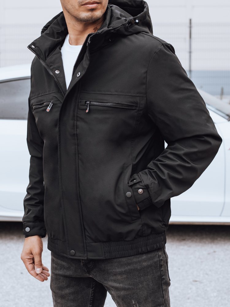 Kurtka męska przejściowa czarna Dstreet