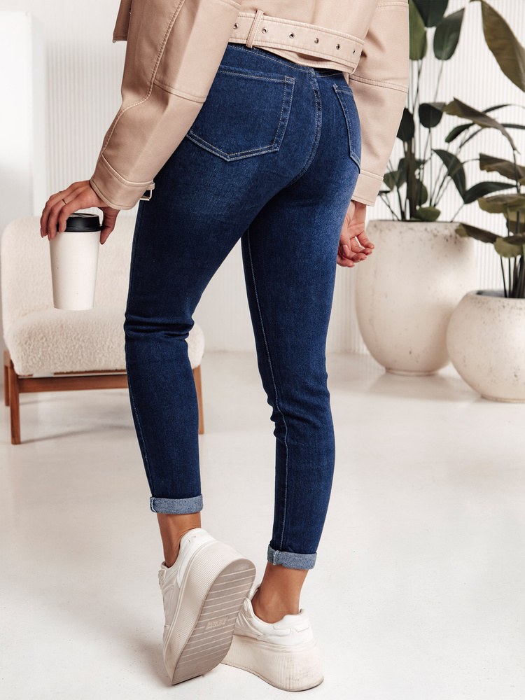 Spodnie damskie FALERIS jeansowe niebieskie Dstreet