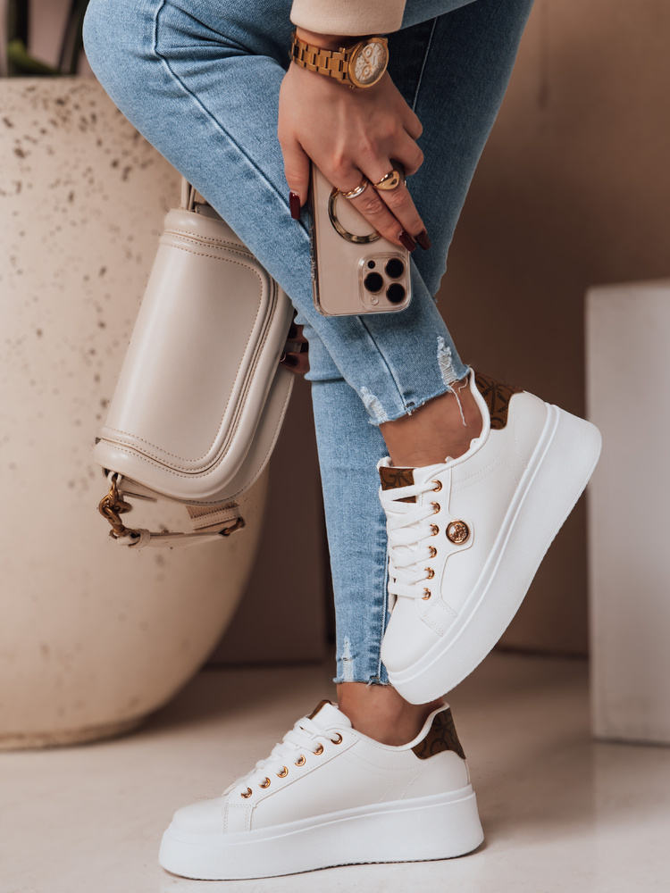Sneakersy damskie na platformie RIFII khaki Dstreet
