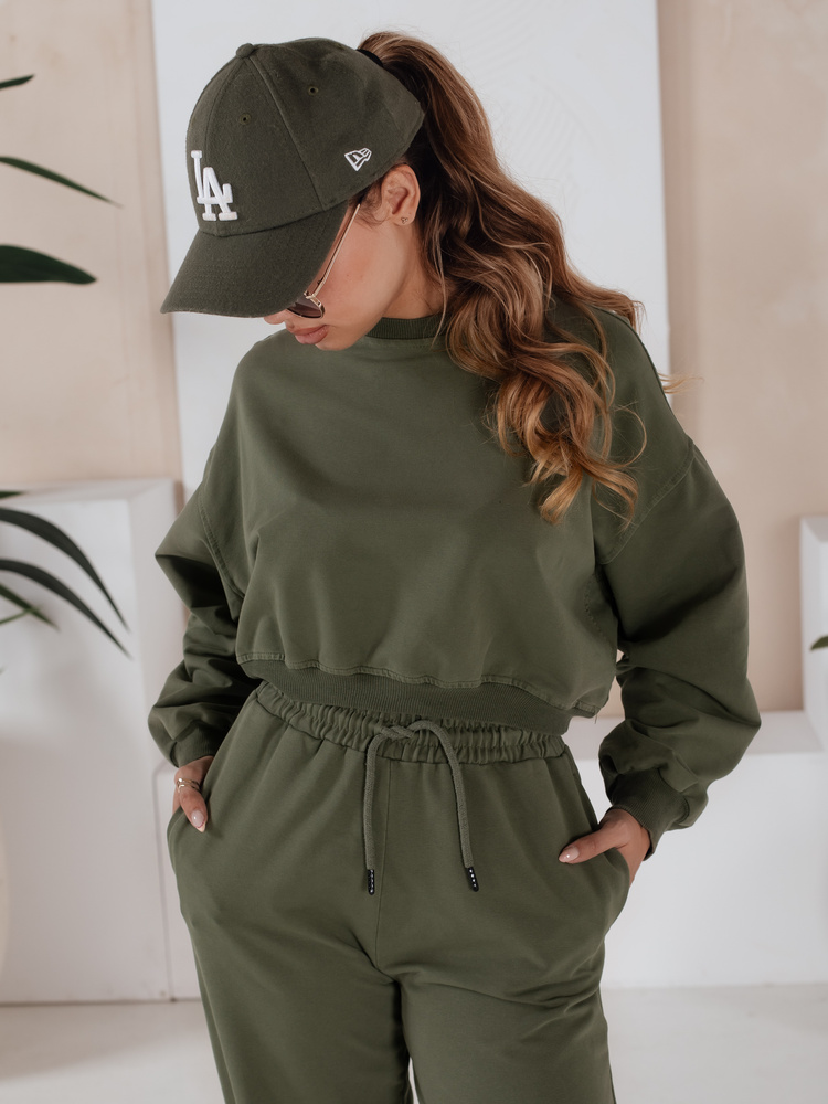 Komplet damski dresowy SOLIR khaki Dstreet