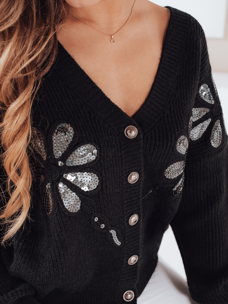 Cardigan dama KERINDA negru