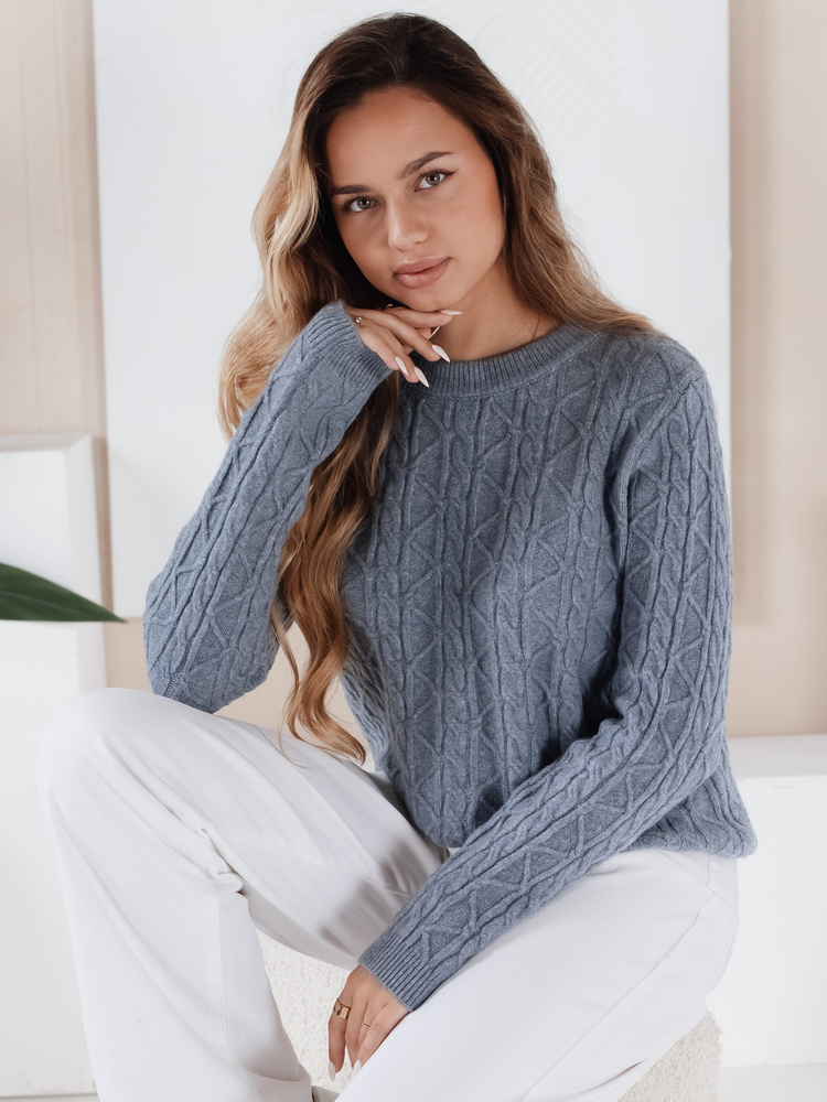 Damski sweter BRAVINAi niebieski Dstreet