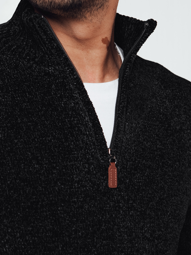 Sweter męski czarny Dstreet