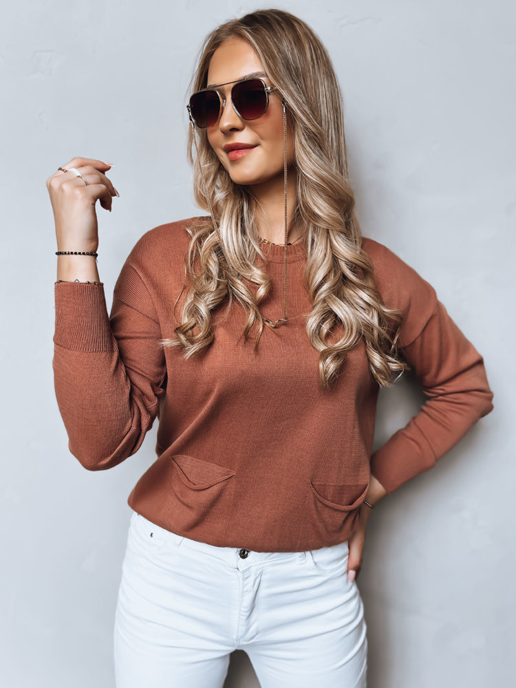 Sweter damski MOLLY jasnoróżowy Dstreet