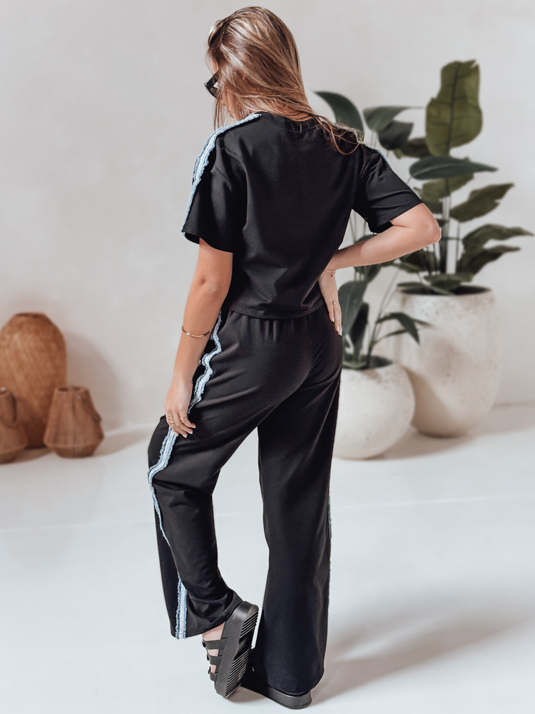 Komplet damski dresowy oversize SPORT LIKE czarny Dstreet