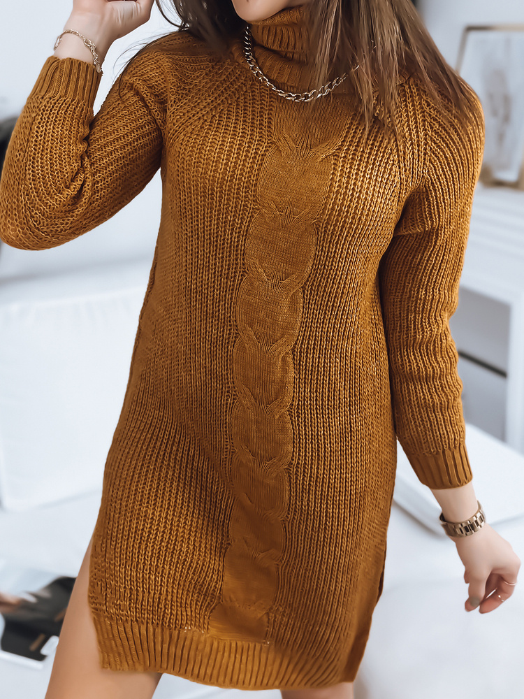 Sweter damski MERCIA musztardowy Dstreet