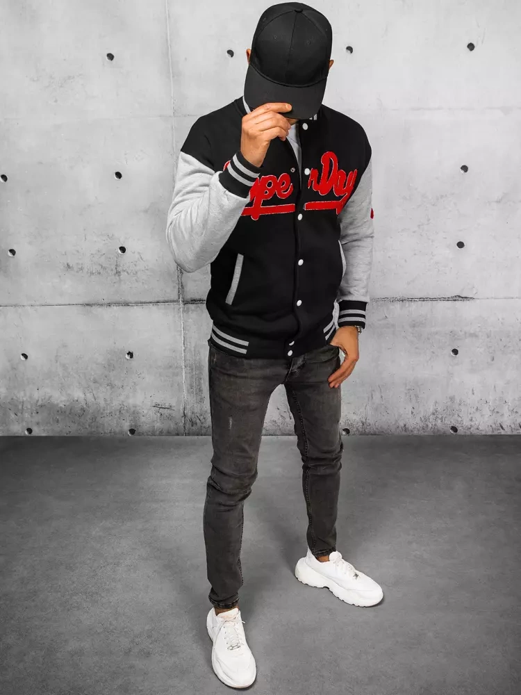 Bluza męska rozpinana czarna Dstreet