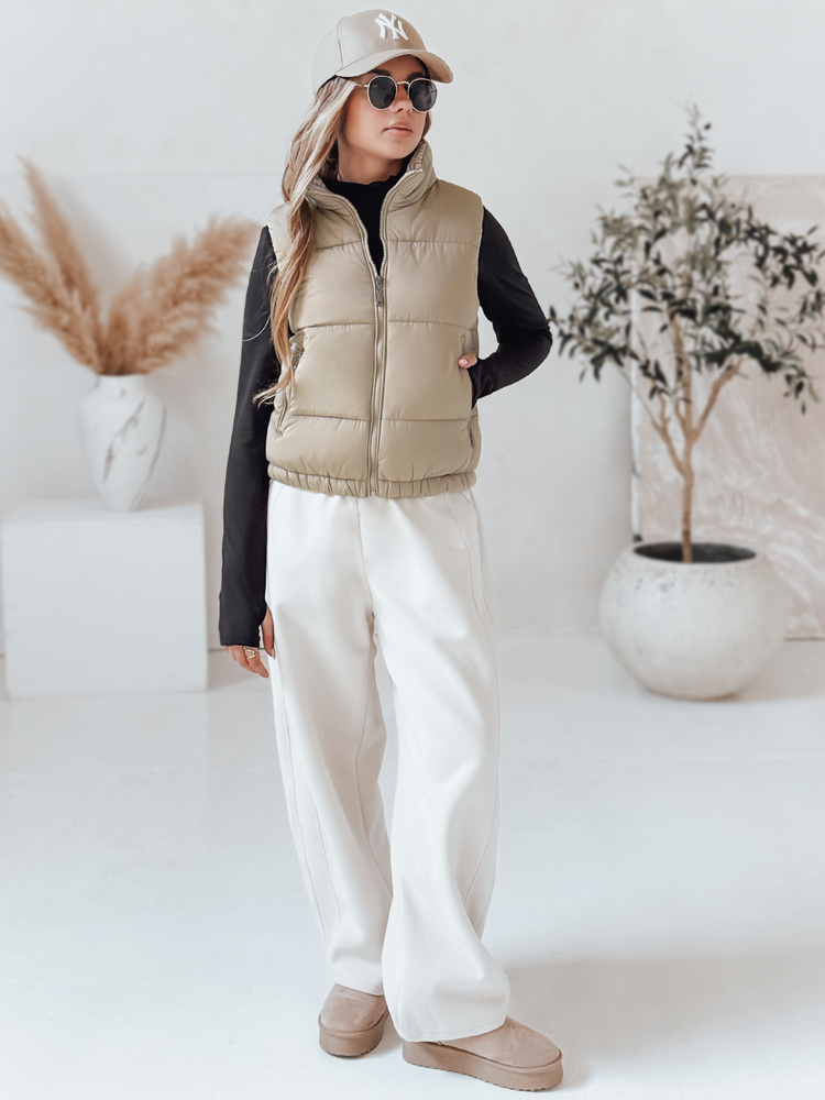 Vestă bej pentru femei URBANELLE