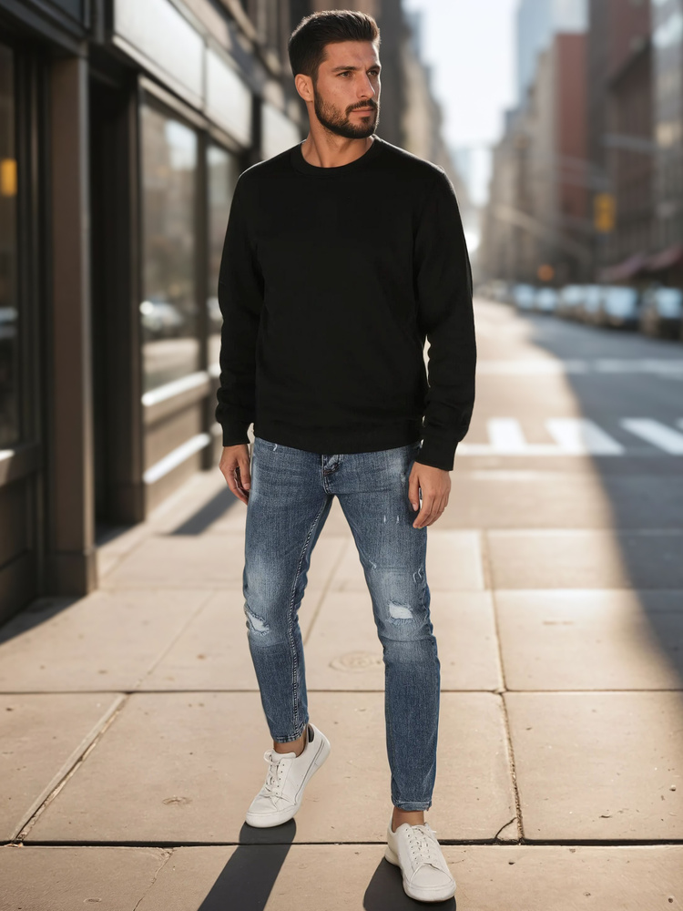 Bluza męska czarna Dstreet