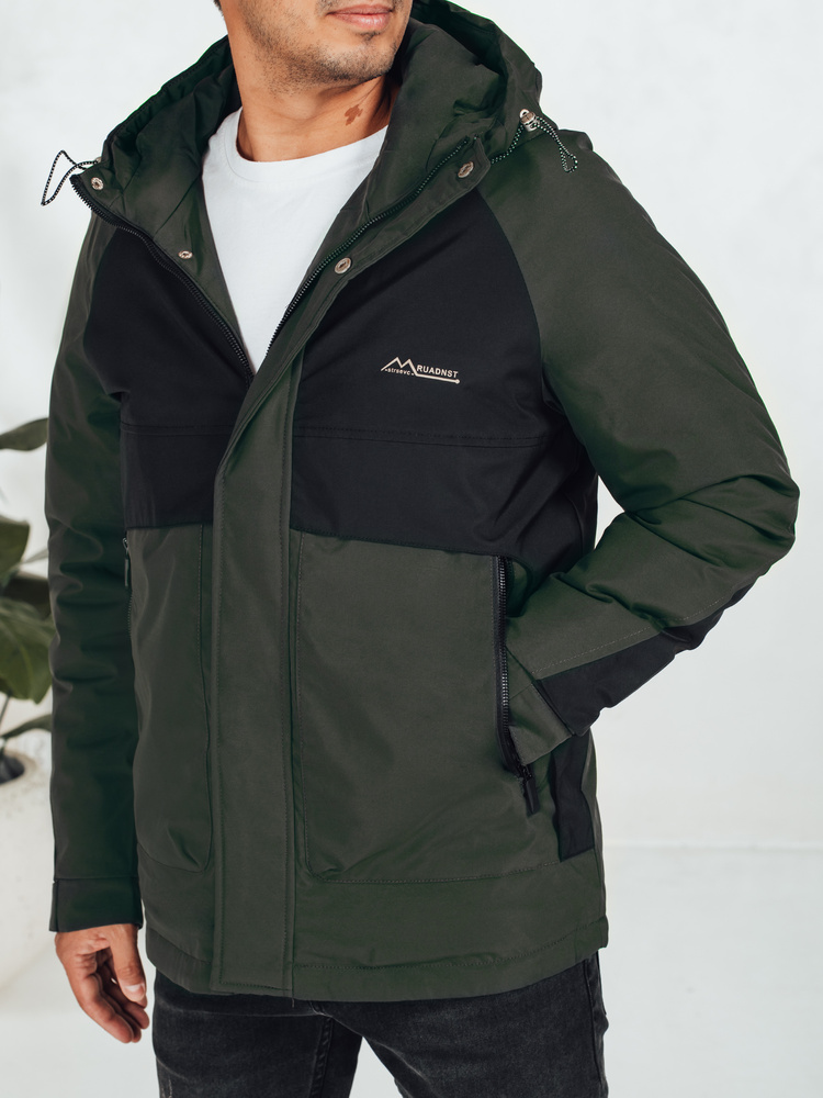 Kurtka męska zimowa z kapturem czarna Dstreet