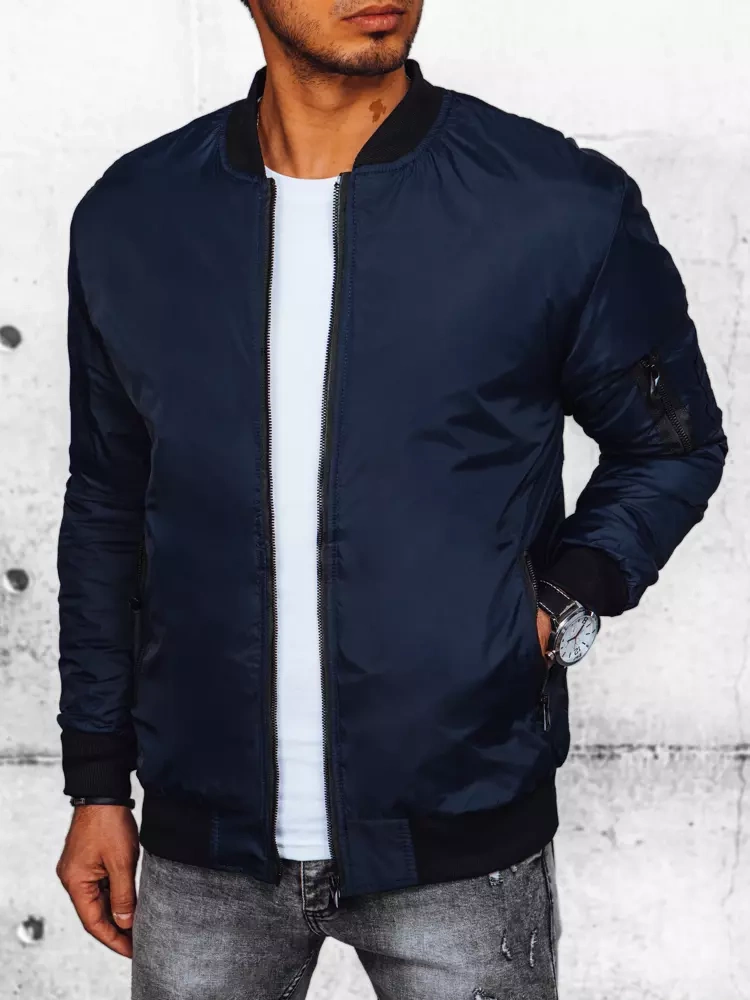 DStreet Kurtka Męska Bomber Jacket Granatowa