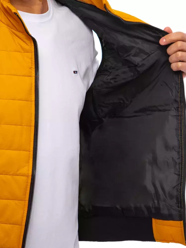 Kamizelka męska pikowana ciemnożółta Dstreet