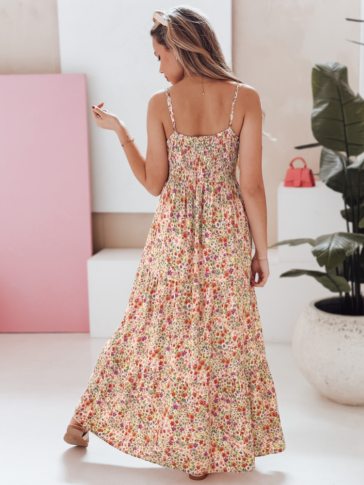 Sukienka maxi FLORALUSH w kwiaty czerwono-fioletowe Dstreet