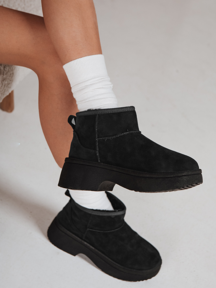 Ghete negre de iarnă la gleznă