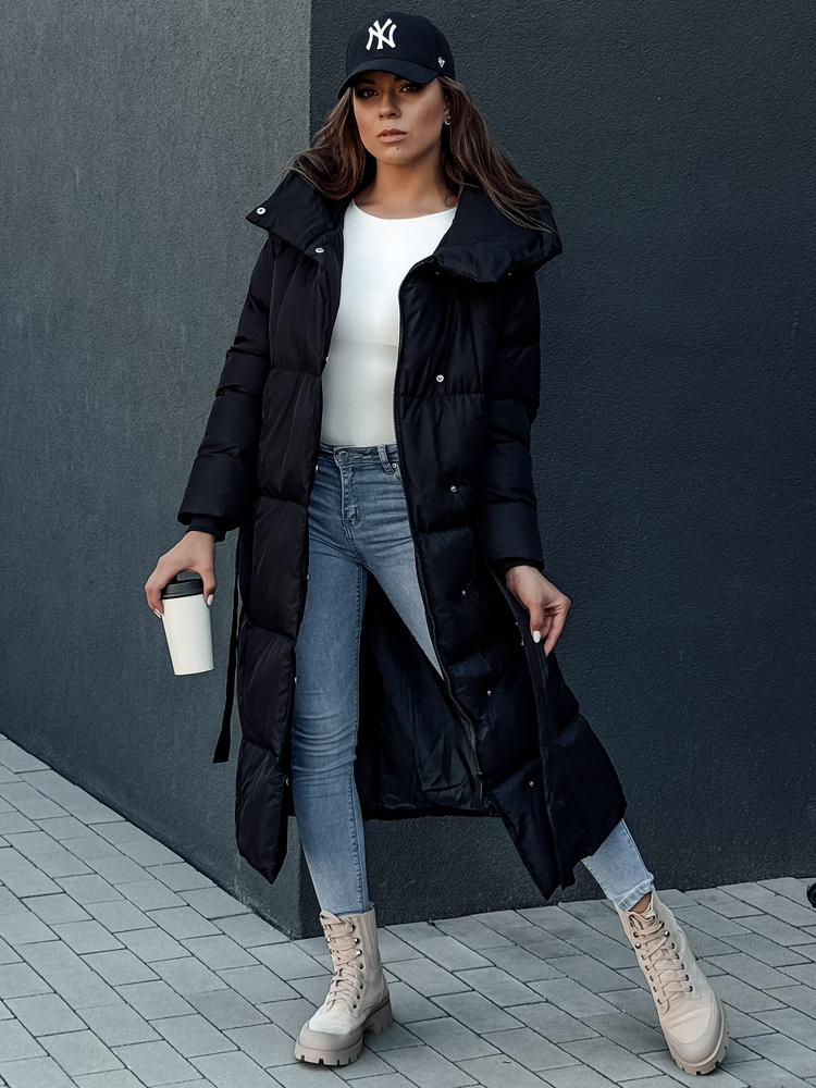 Palton matlasat pentru femei CLOUTIQUE negru