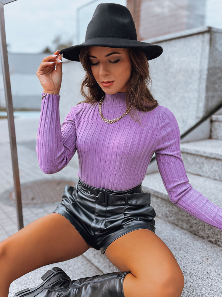 Sweter damski golf OASIS fioletowy Dstreet