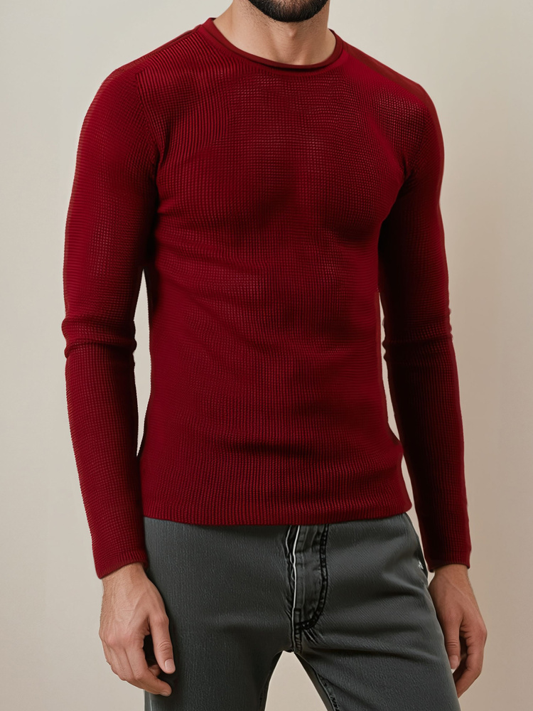 DStreet Sweter męski bordowy