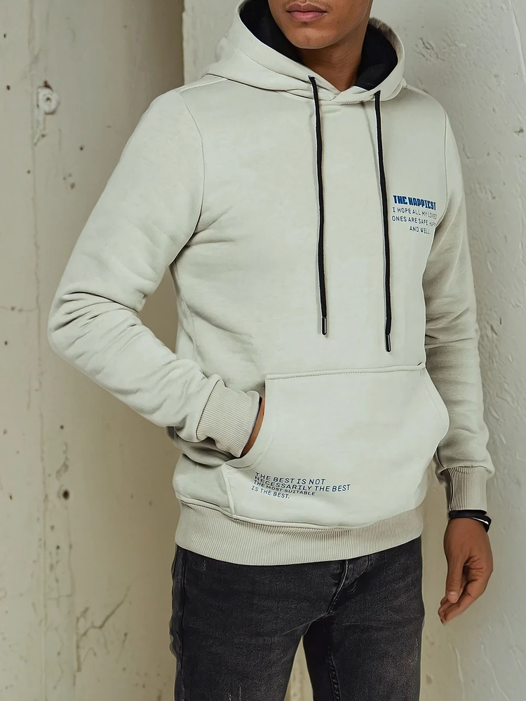 Bluza męska z kapturem oliwkowa Dstreet