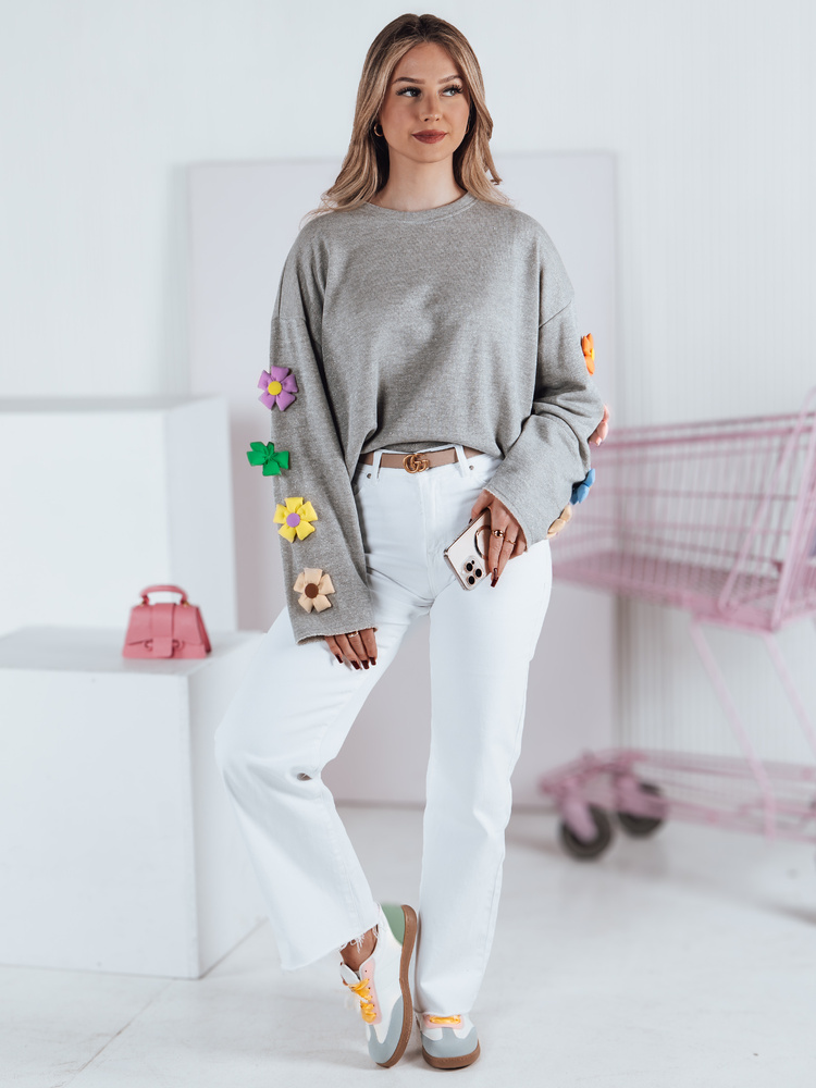 Bluza damska oversize RAWEL szara Dstreet