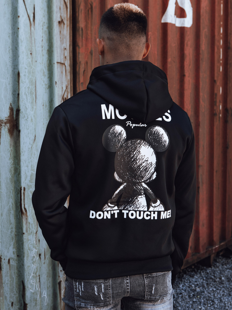 Bluza męska z kapturem czarna Dstreet