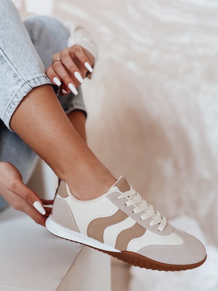 Teniși sport bej pentru femei Dstreet