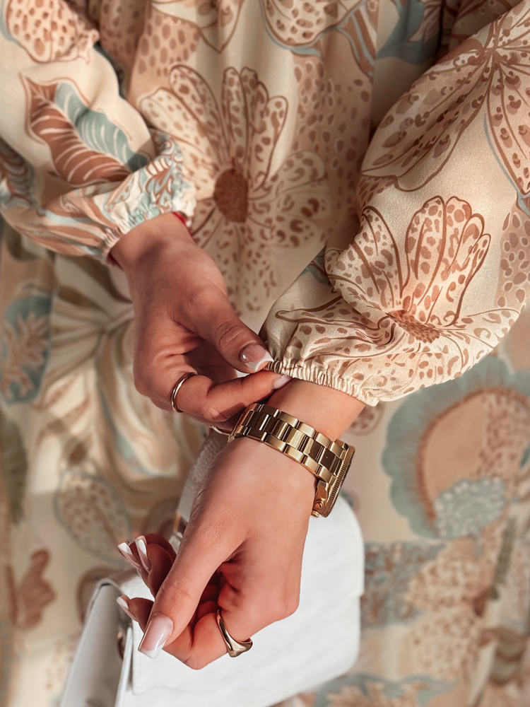 Rochie midi cu model floral LILOVIE