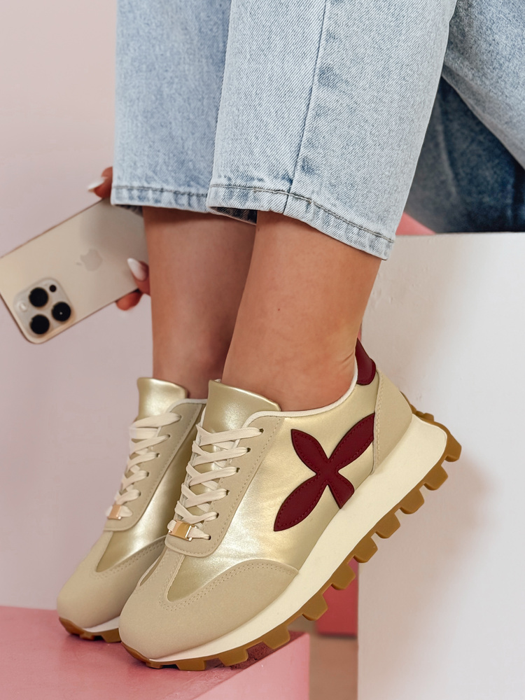 Teniși sport pentru femei FLEXIMOT bordo