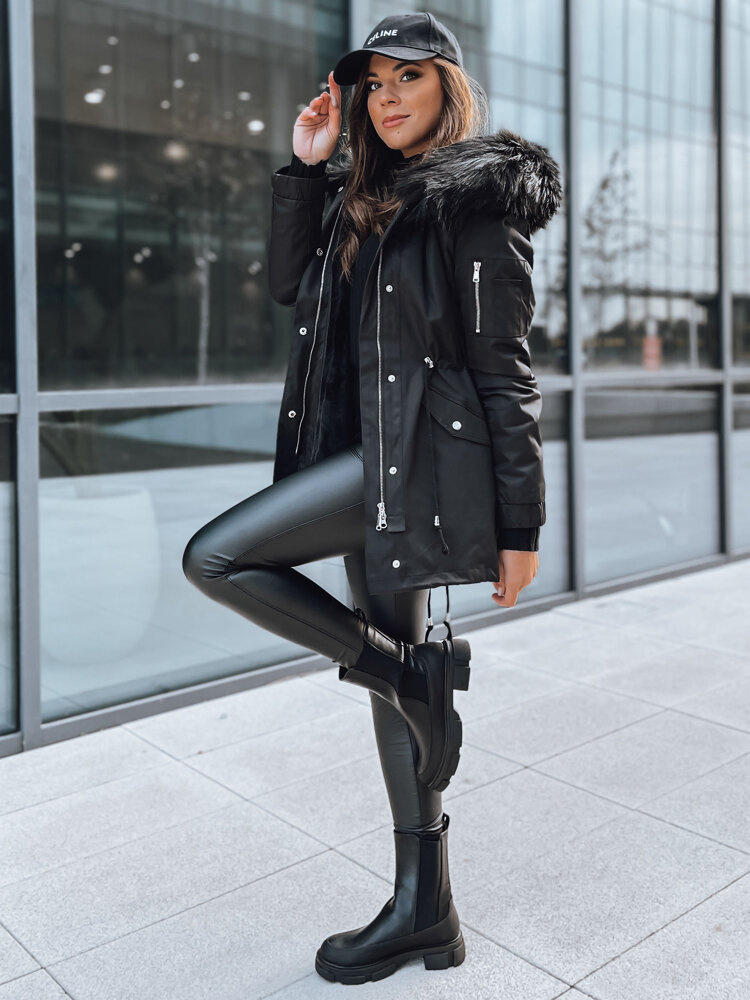 Kurtka zimowa damska parka GARNET czarna Dstreet