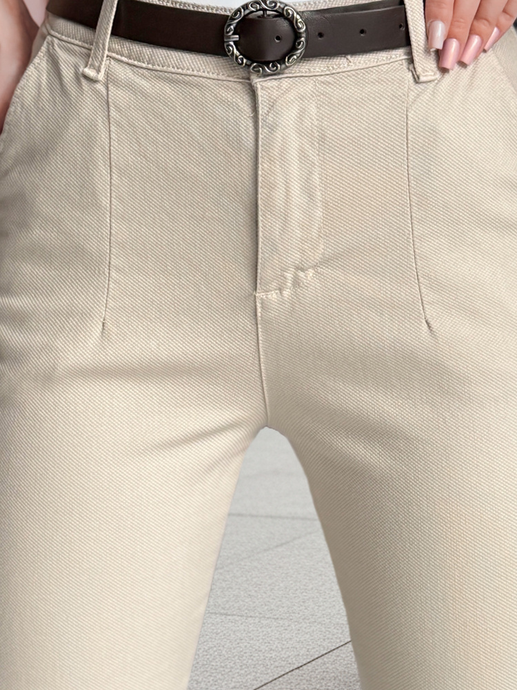 Dámske slim fit nohavice TAIRONIK s opaskom