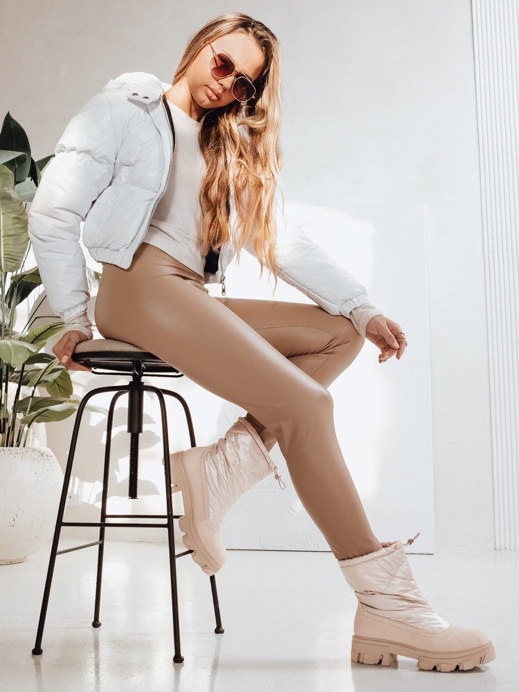 Cizme de zăpadă bej pentru femei