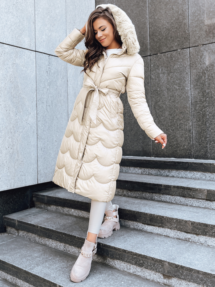 Palton de iarnă pentru femei SCARLET camel