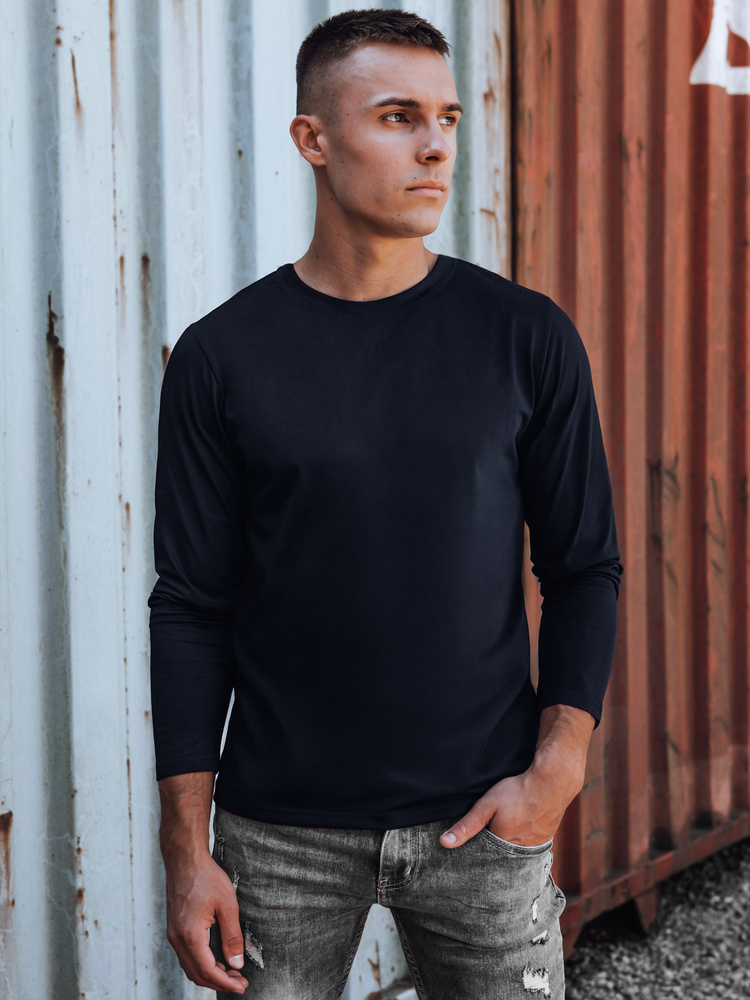 Черна тениска с дълъг ръкав