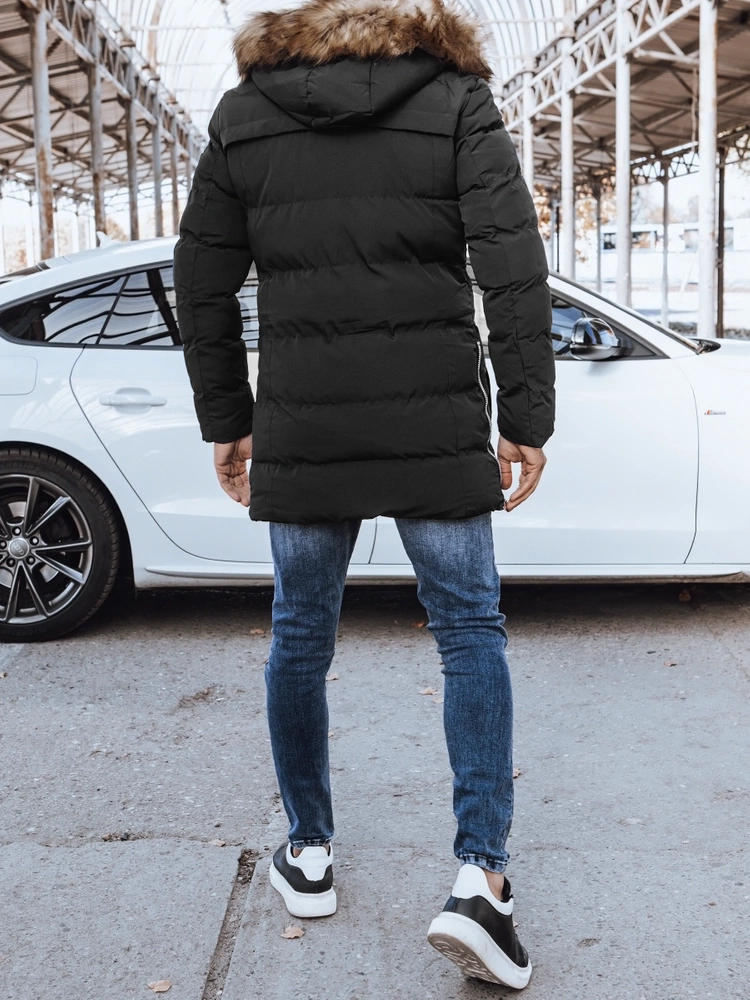 Kurtka męska zimowa pikowana czarna Dstreet