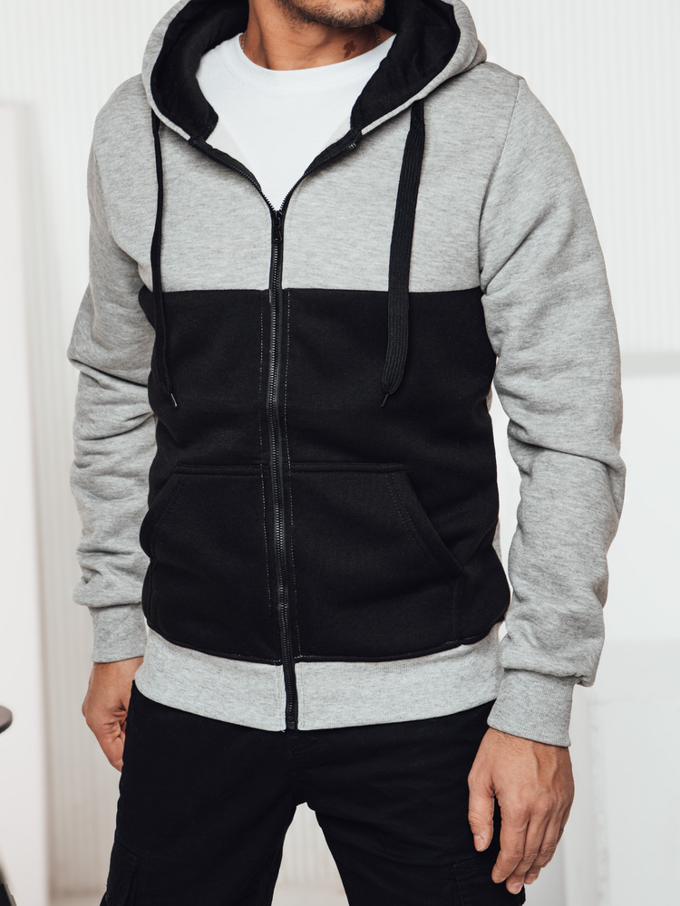 Bluza męska z kapturem jasnoszara Dstreet