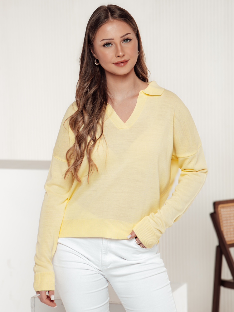 Sweter damski VISTILLA cytrynowy Dstreet