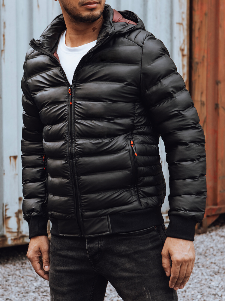 Kurtka męska pikowana czarna Dstreet