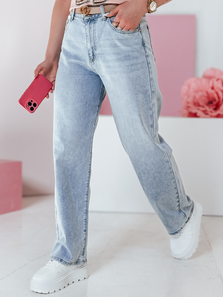 Pantaloni largi din denim pentru femei VINSELF albastru Dstreet
