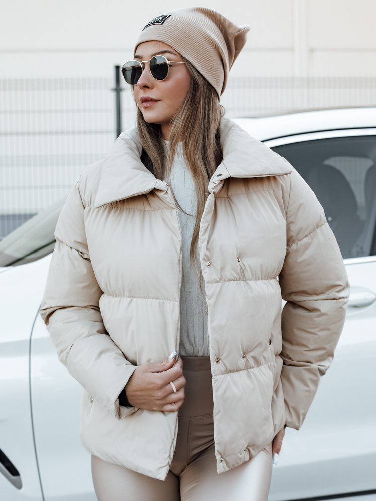 Geacă de iarnă pentru femei LARO bej deschis