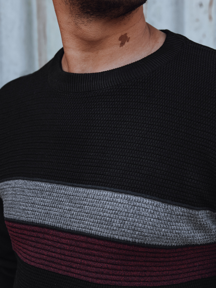 Sweter męski czarny Dstreet