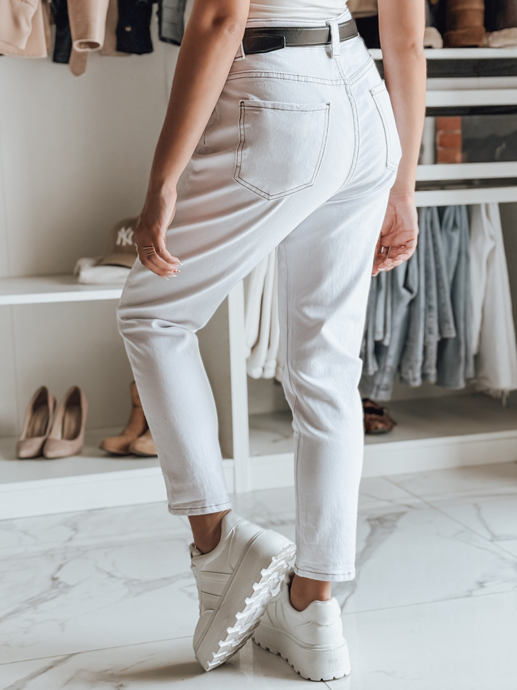 Spodnie damskie jeansowe LIKEMELOO mom fit białe Dstreet