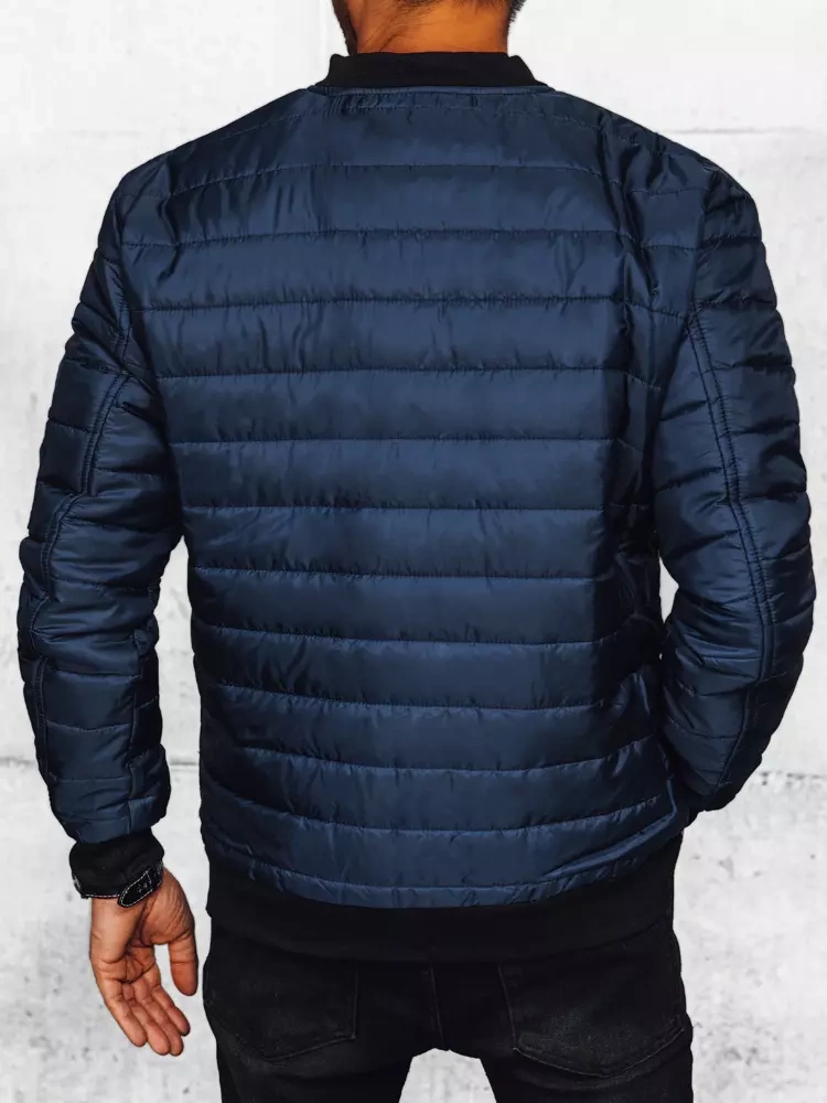 Kurtka męska pikowana bomber jacket granatowa Dstreet