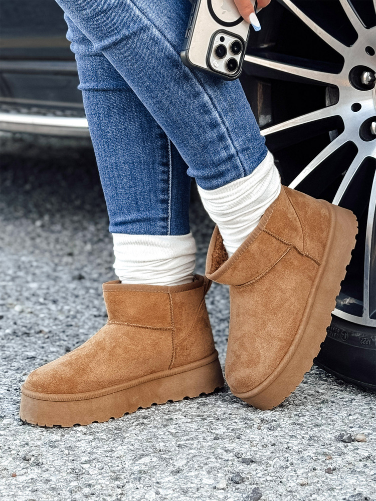 Ghete de zăpadă pentru femei BRINETTO cămilă