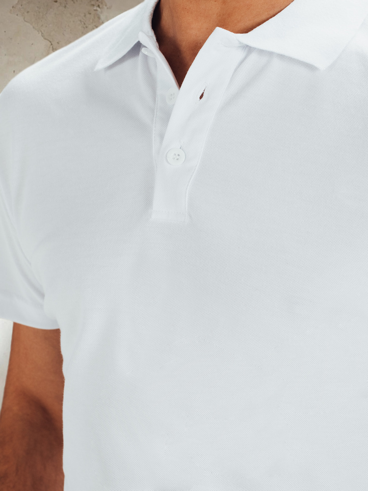 Koszulka polo męska biała Dstreet