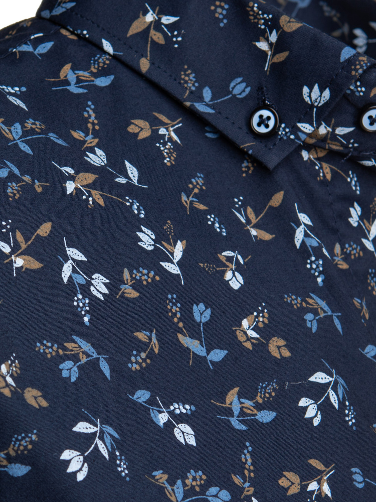 Koszula męska z krótkim rękawem granatowa Dstreet