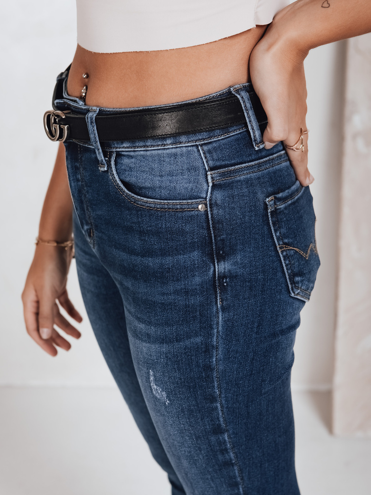 Blugi skinny cu talie înaltă pentru femei, granat