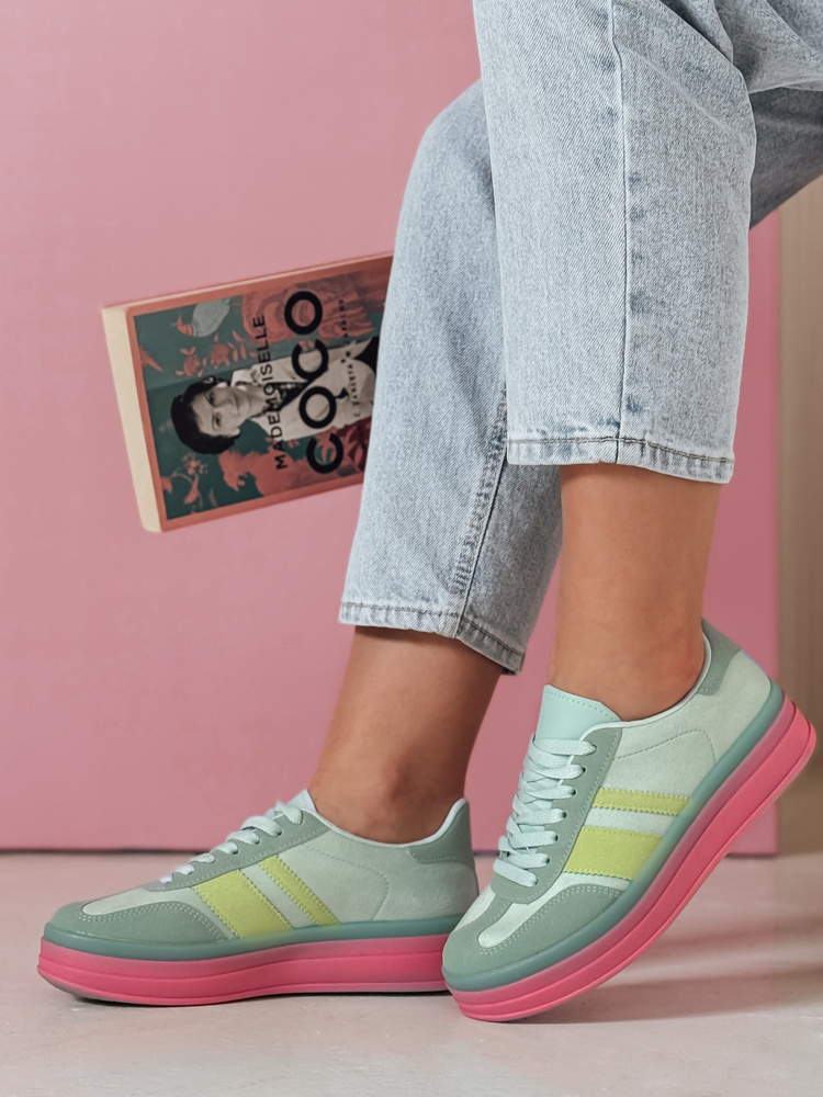 Sneakersy damskie MOTIONA  niebieskie Dstreet