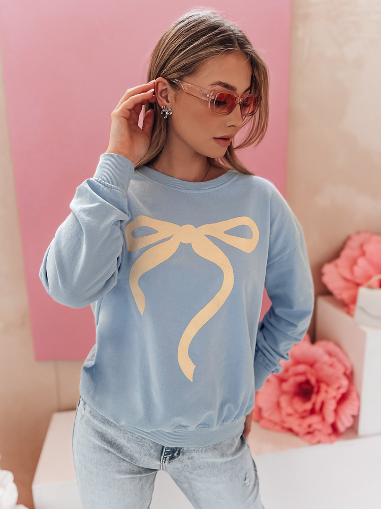 Bluza damska one size oversize SOFTTIE błękitna Dstreet