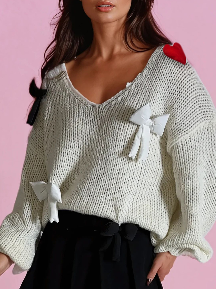 Sweter damski one size PUREBOW ecru Dstreet