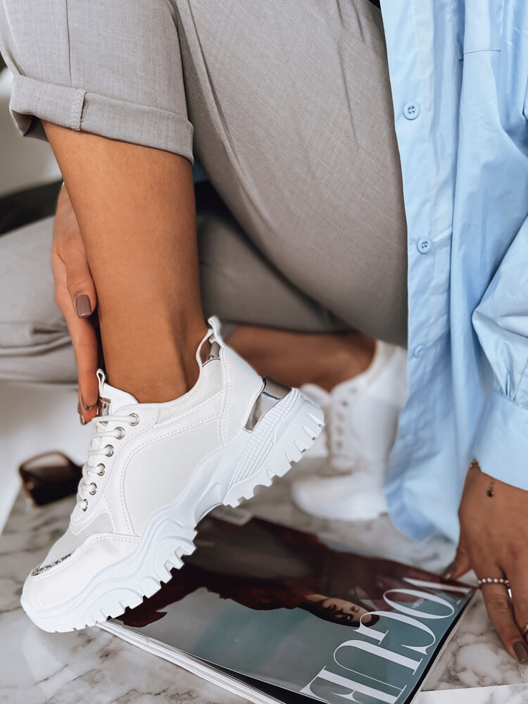 Sneakersy damskie LIZZE białe Dstreet